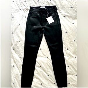 NWT Pistola Women’s High Rise Black Coated Skinny Jeans Size 26